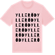 Pink Cotton t-shirt med Ylleröd ordlek t-shirt