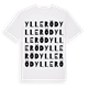 Ylleröd ordlek t-shirt