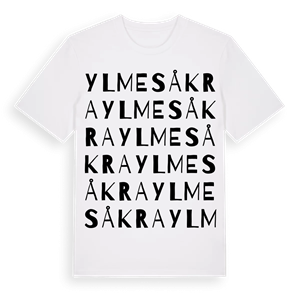 Ylmesåkra ordlek t-shirt – ekologisk bomull t-shirt från Pinshirt