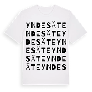 Yndesäte ordlek t-shirt – ekologisk bomull t-shirt från Pinshirt