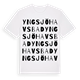 White t-shirt med Yngsjö havsbad ordlek t-shirt