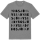 Mid Heather Gray t-shirt med Yngsjö havsbad ordlek t-shirt