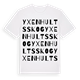 White t-shirt med Yxenhults skog ordlek t-shirt