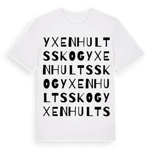 Yxenhults skog ordlek t-shirt – ekologisk bomull t-shirt från Pinshirt
