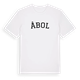 White t-shirt med Åbol böjd t-shirt