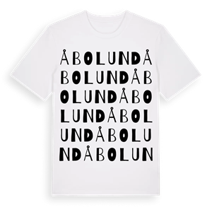 Åbolund ordlek t-shirt – ekologisk bomull t-shirt från Pinshirt
