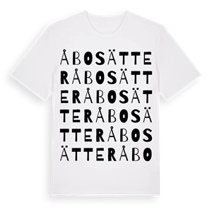 Åbosätter ordlek t-shirt – ekologisk bomull t-shirt från Pinshirt