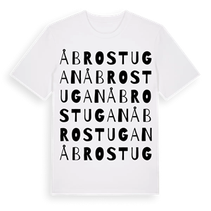 Åbrostugan ordlek t-shirt – ekologisk bomull t-shirt från Pinshirt