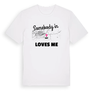 Någon i Åby älskar mig t-shirt – ekologisk bomull t-shirt från Pinshirt