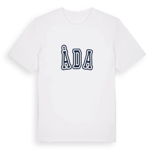Åda college t-shirt – ekologisk bomull t-shirt från Pinshirt