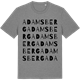 Mid Heather Gray t-shirt med Adamsberg ordlek t-shirt