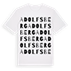 White t-shirt med Adolfsberg ordlek t-shirt