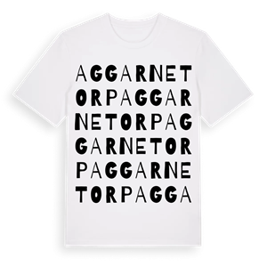 Aggarnetorp ordlek t-shirt – ekologisk bomull t-shirt från Pinshirt