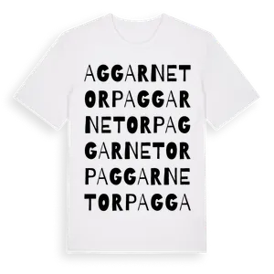 Aggarnetorp ordlek t-shirt – ekologisk bomull t-shirt från Pinshirt