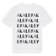 White t-shirt med Akalby ordlek t-shirt