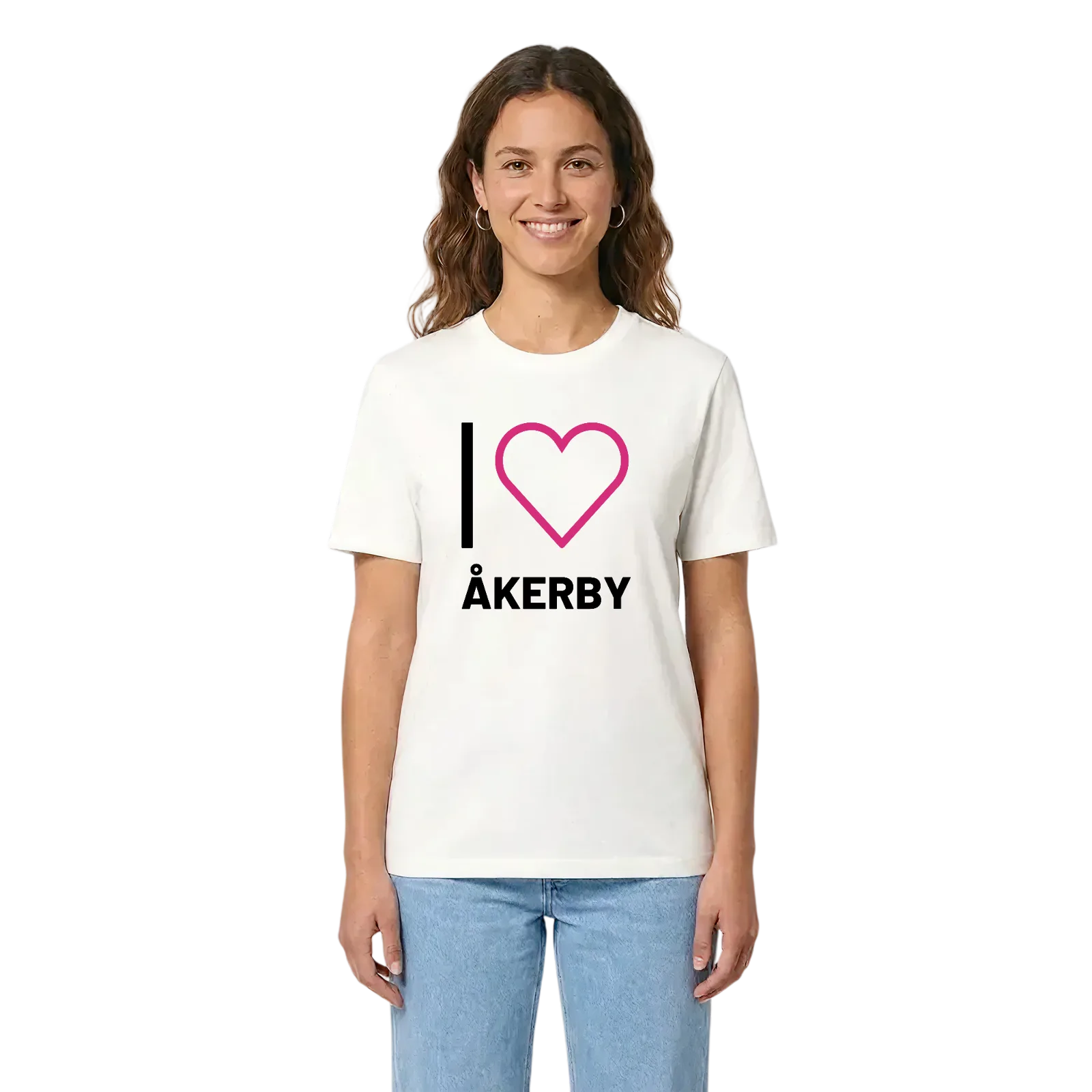 Jag älskar Åkerby t-shirt stort tryck – White, i miljö