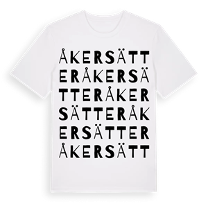 Åkersätter ordlek t-shirt – ekologisk bomull t-shirt från Pinshirt