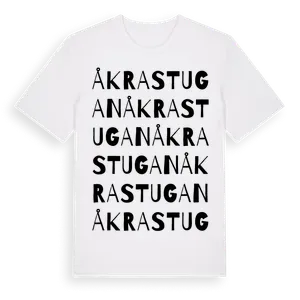 Åkrastugan ordlek t-shirt – ekologisk bomull t-shirt från Pinshirt