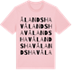 Pink Cotton t-shirt med Ålands hav ordlek t-shirt