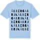 Blue Soul t-shirt med Ålberga bruk ordlek t-shirt
