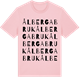 Pink Cotton t-shirt med Ålberga bruk ordlek t-shirt