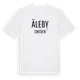 White t-shirt med Äleby i Sverige t-shirt