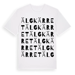 Älgkärret ordlek t-shirt – ekologisk bomull t-shirt från Pinshirt