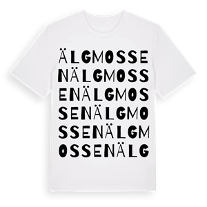 Älgmossen ordlek t-shirt – ekologisk bomull t-shirt från Pinshirt