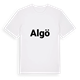 White t-shirt med Algö fetstil t-shirt