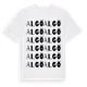 White t-shirt med Algö ordlek t-shirt