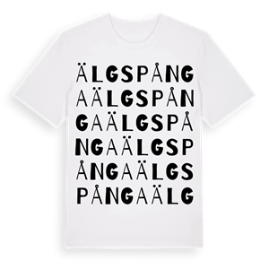 Älgspånga ordlek t-shirt – ekologisk bomull t-shirt från Pinshirt