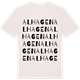 Vintage White t-shirt med Alhagen ordlek t-shirt