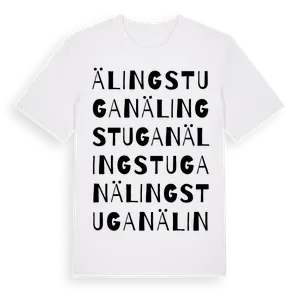 Älingstugan ordlek t-shirt – ekologisk bomull t-shirt från Pinshirt