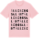 Pink Cotton t-shirt med Ållebergs klint ordlek t-shirt