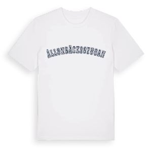 Ållonbäcksstugan college t-shirt – ekologisk bomull t-shirt från Pinshirt