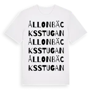 Ållonbäcksstugan ordlek t-shirt – ekologisk bomull t-shirt från Pinshirt