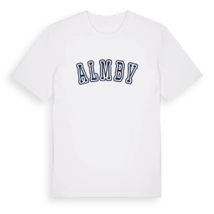 Almby college t-shirt – ekologisk bomull t-shirt från Pinshirt
