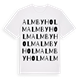 White t-shirt med Almbyholm ordlek t-shirt