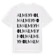 White t-shirt med Almbyholm ordlek t-shirt