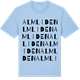 Blue Soul t-shirt med Almliden ordlek t-shirt