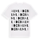 White t-shirt med Almliden ordlek t-shirt
