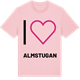 Pink Cotton t-shirt med Jag älskar Almstugan t-shirt stort tryck
