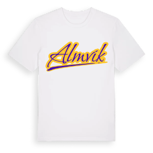 Almvik baseball t-shirt – ekologisk bomull t-shirt från Pinshirt