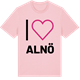 Pink Cotton t-shirt med Jag älskar Alnö t-shirt stort tryck