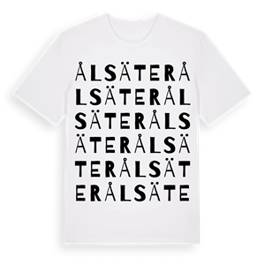 Ålsäter ordlek t-shirt – ekologisk bomull t-shirt från Pinshirt