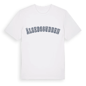 Älskogsudden college t-shirt – ekologisk bomull t-shirt från Pinshirt