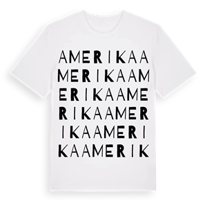 Amerika ordlek t-shirt – ekologisk bomull t-shirt från Pinshirt
