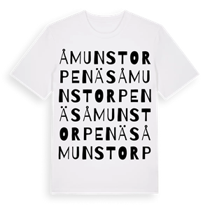 Åmunstorpenäs ordlek t-shirt – ekologisk bomull t-shirt från Pinshirt