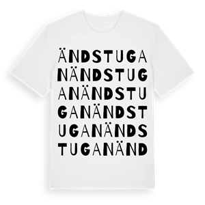 Ändstugan ordlek t-shirt – ekologisk bomull t-shirt från Pinshirt