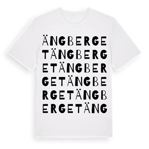 Ängberget ordlek t-shirt – ekologisk bomull t-shirt från Pinshirt